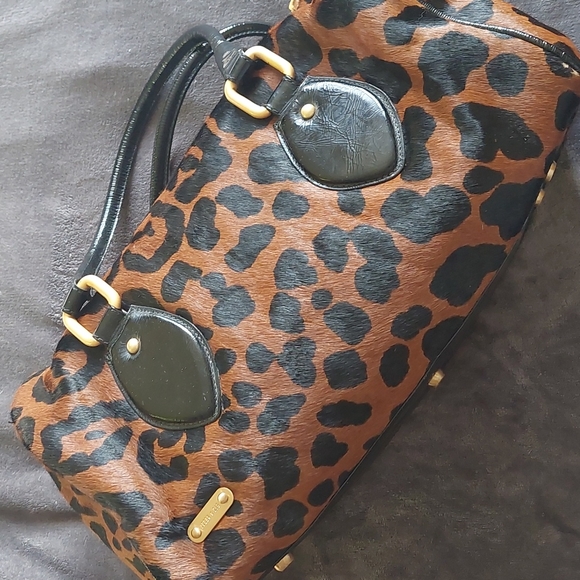 LENNY e CIA cow hide leopard print bag - Picture 1 of 15